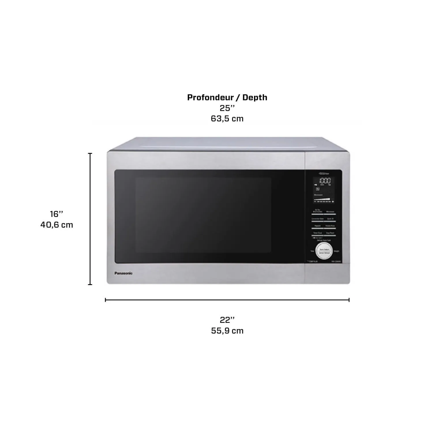 PANASONIC Micro-ondes 4 en 1 Inox22" NNCD66NSC