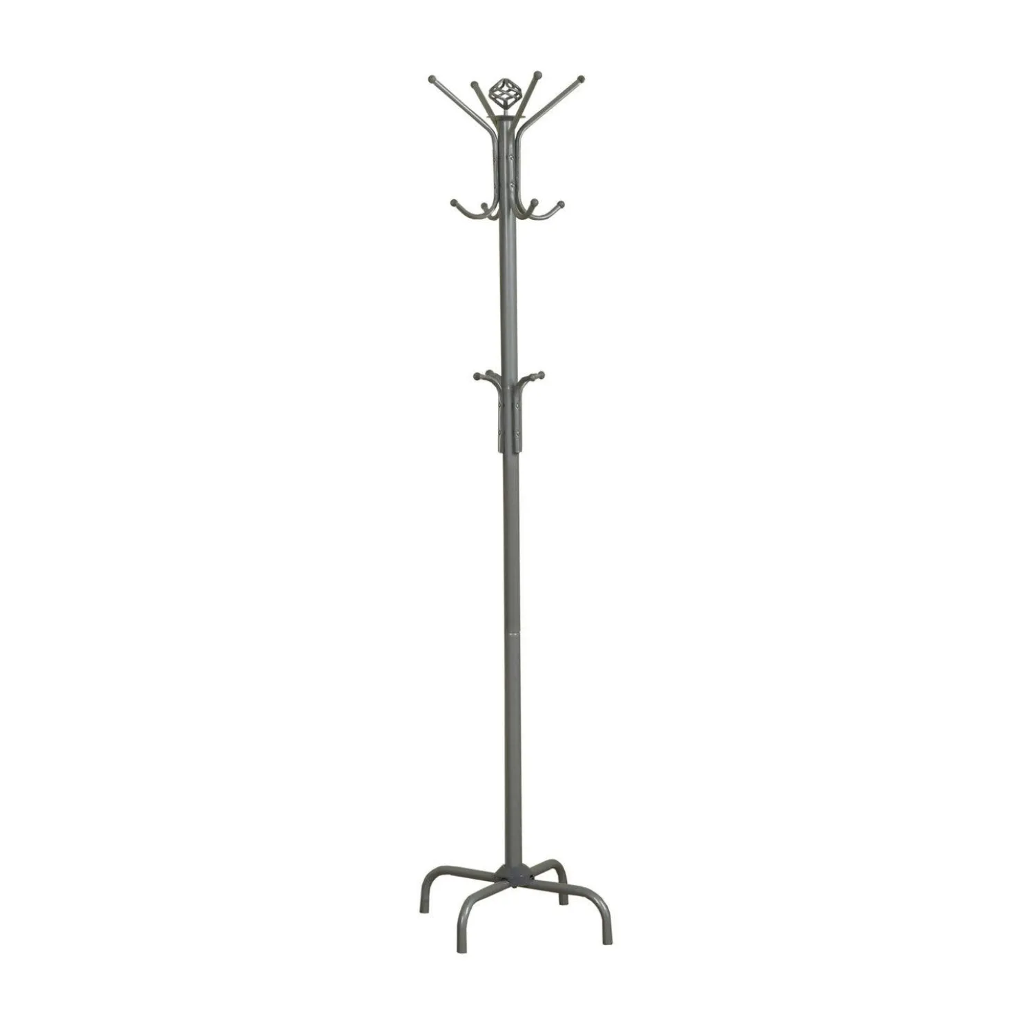 Patère - 70"H, métal argenté