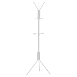 Patère - 68"H, métal blanc