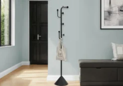 Patère - 66"h, métal noir