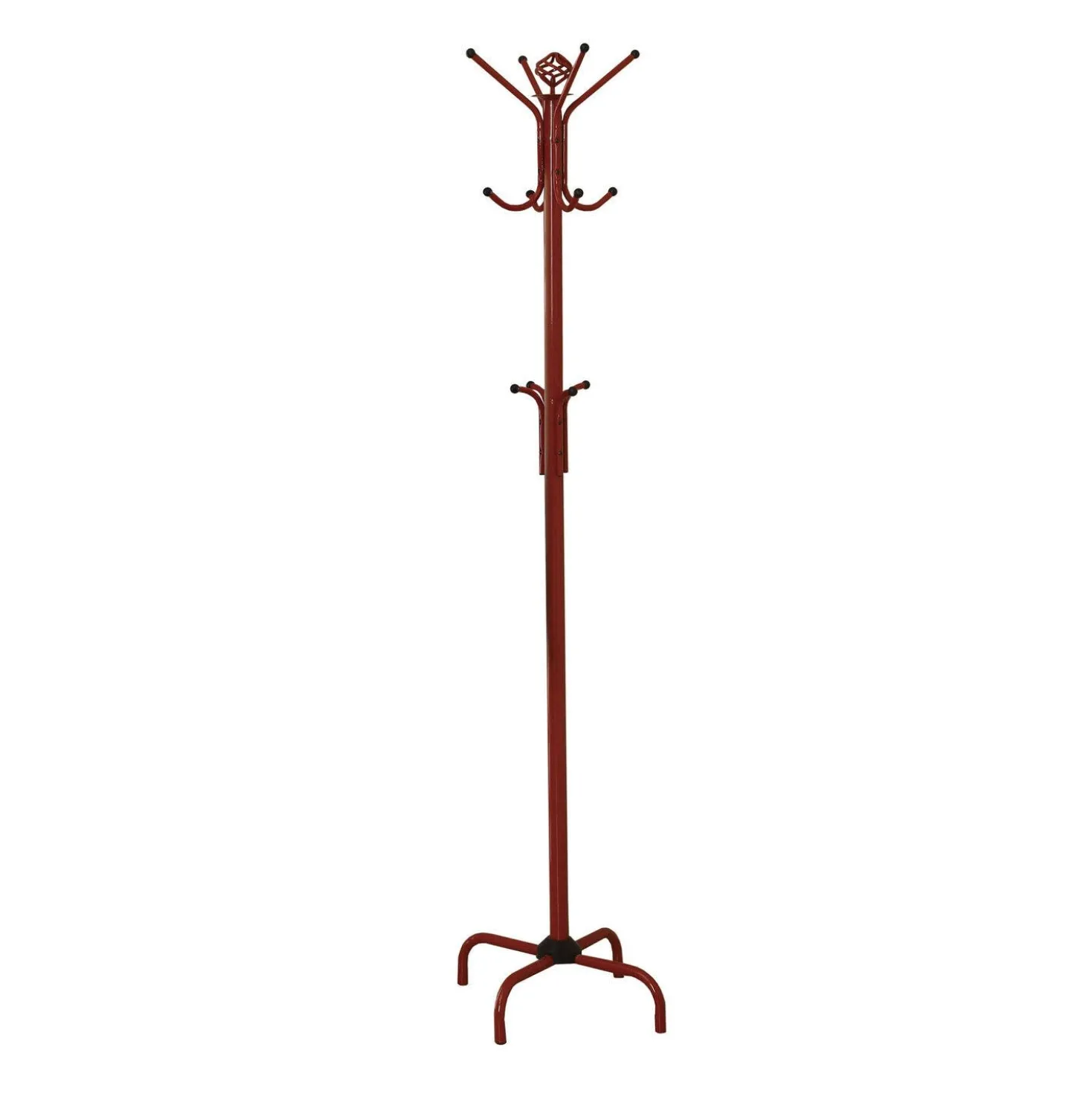 Patère - 70"H, métal rouge