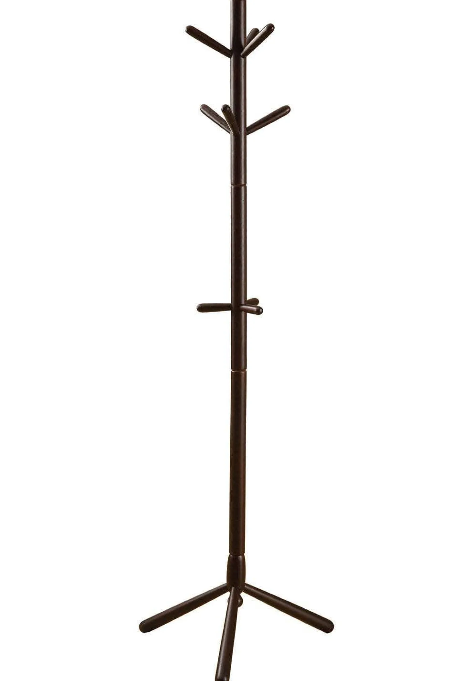 Patère - 69"H, style contemporain en bois espresso
