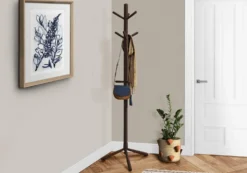 Patère - 69"H, style contemporain en bois espresso