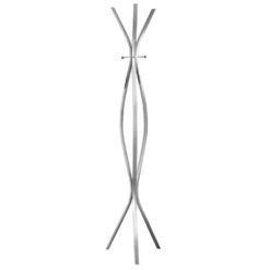 Patère - 72"H, style contemporain métal argent