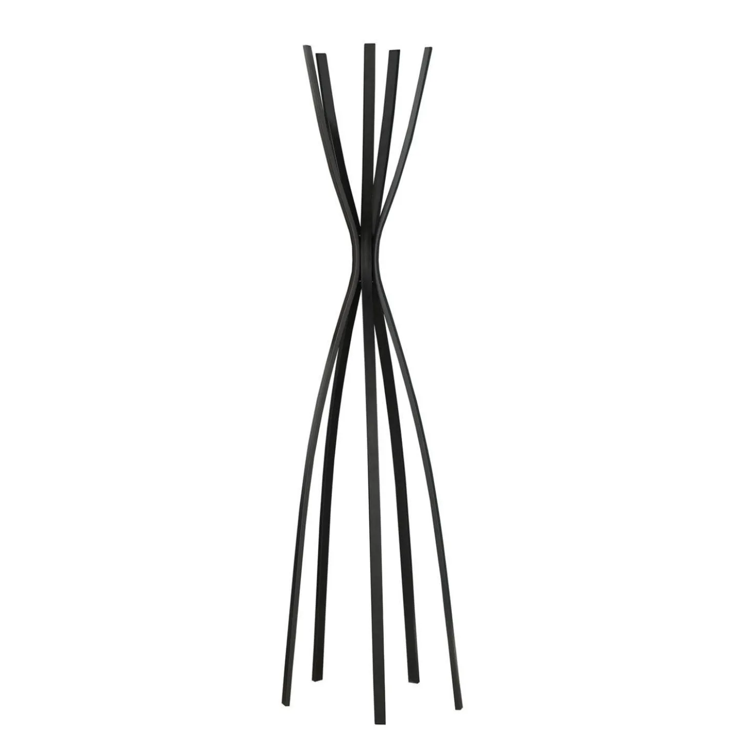 Patère - 72"H, style contemporain métal noir satiné