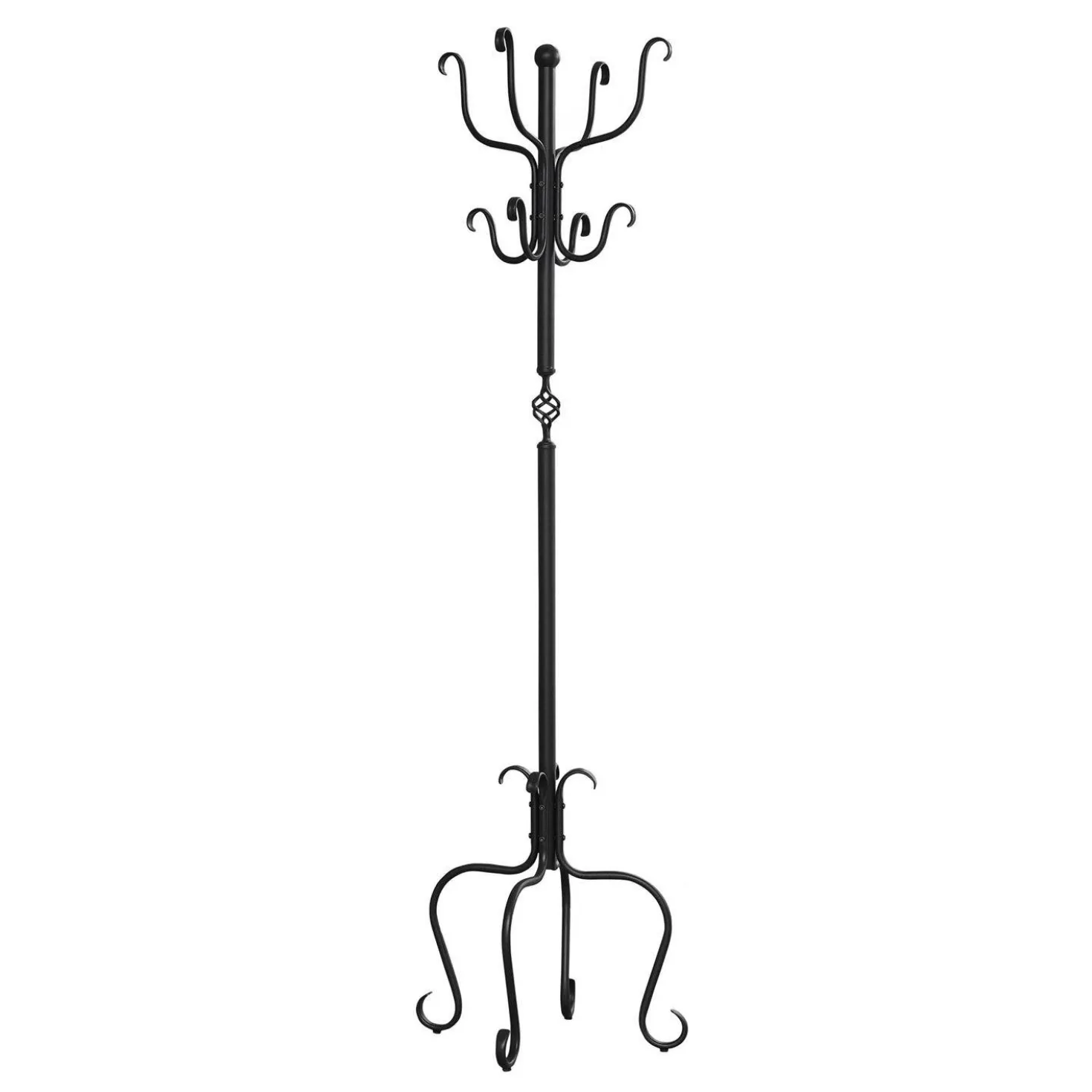 Patère - 74"H, traditionnelle métal martele noir