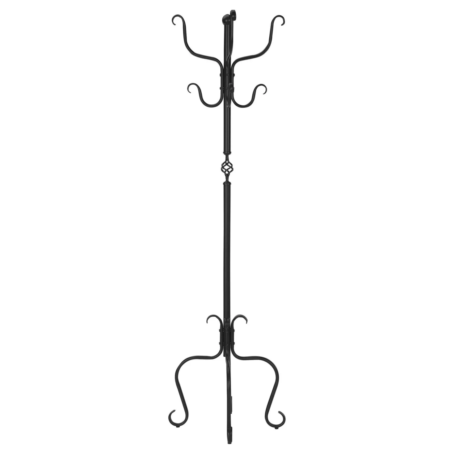 Patère - 74"H, traditionnelle métal martele noir