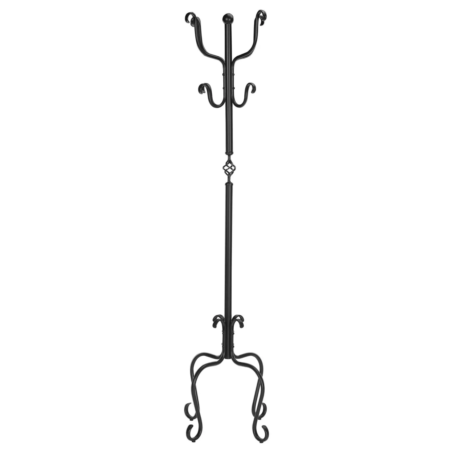 Patère - 74"H, traditionnelle métal martele noir