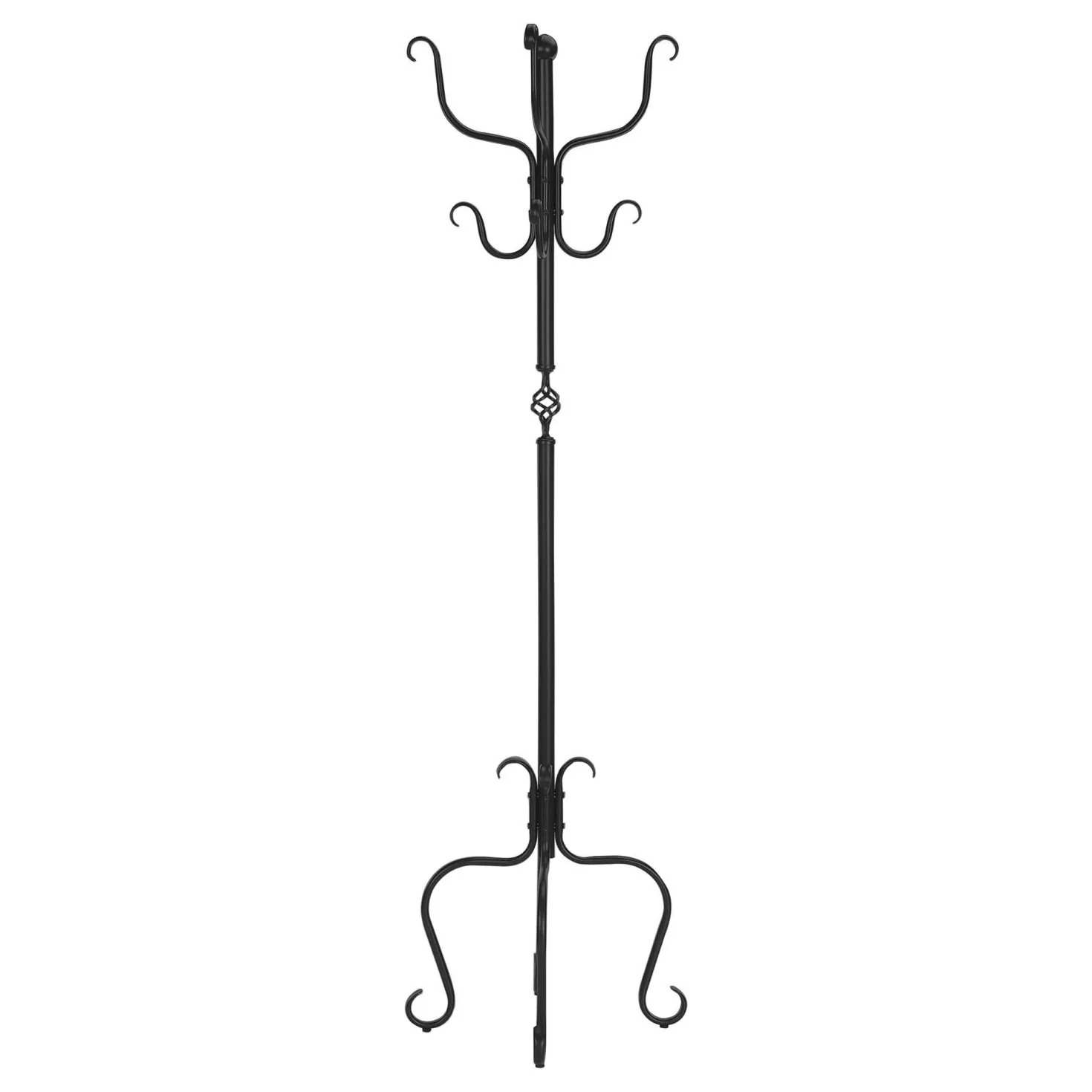 Patère - 74"H, traditionnelle métal martele noir