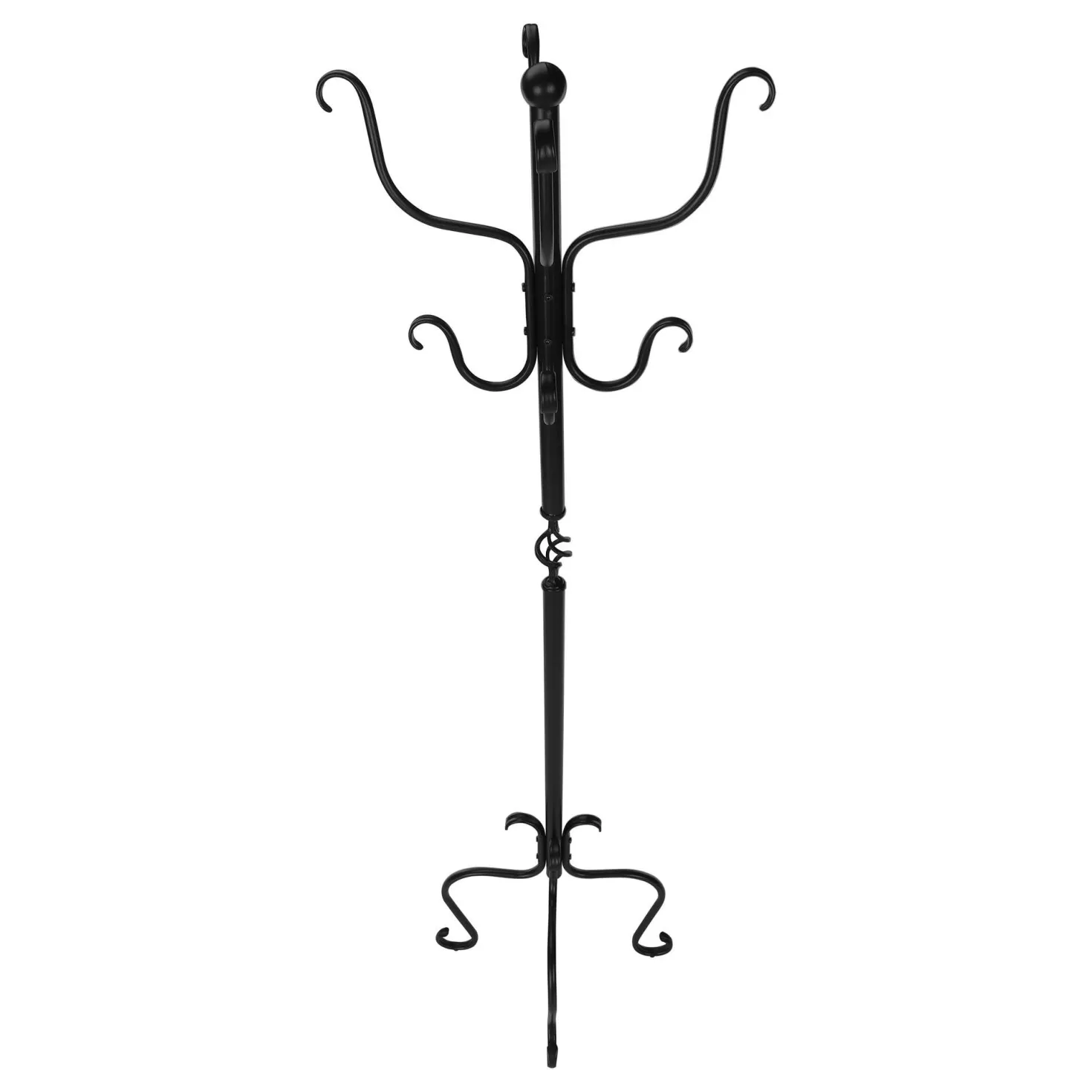 Patère - 74"H, traditionnelle métal martele noir