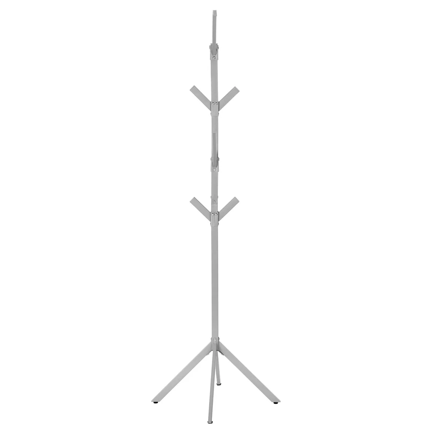Patère sur pied - 70"H, métal argent