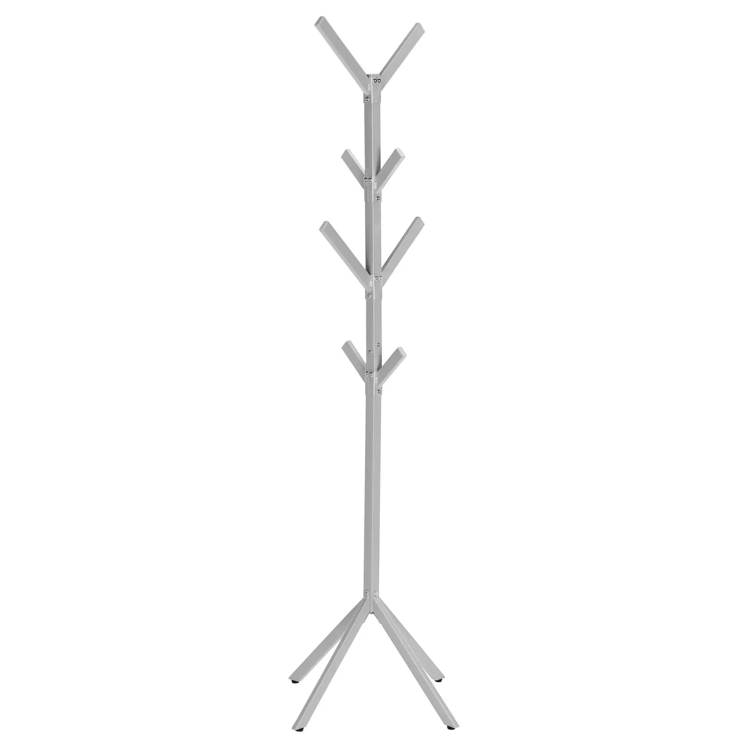 Patère sur pied - 70"H, métal argent