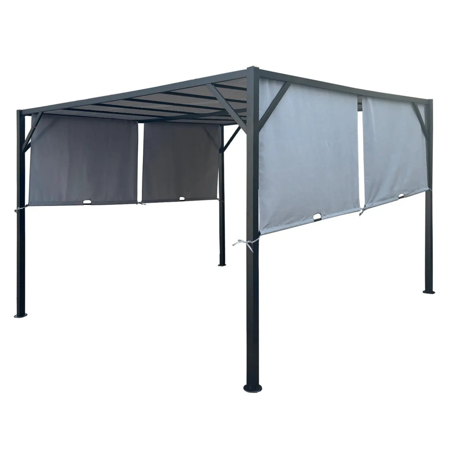 Pergola en acier 10' x 10' - gris