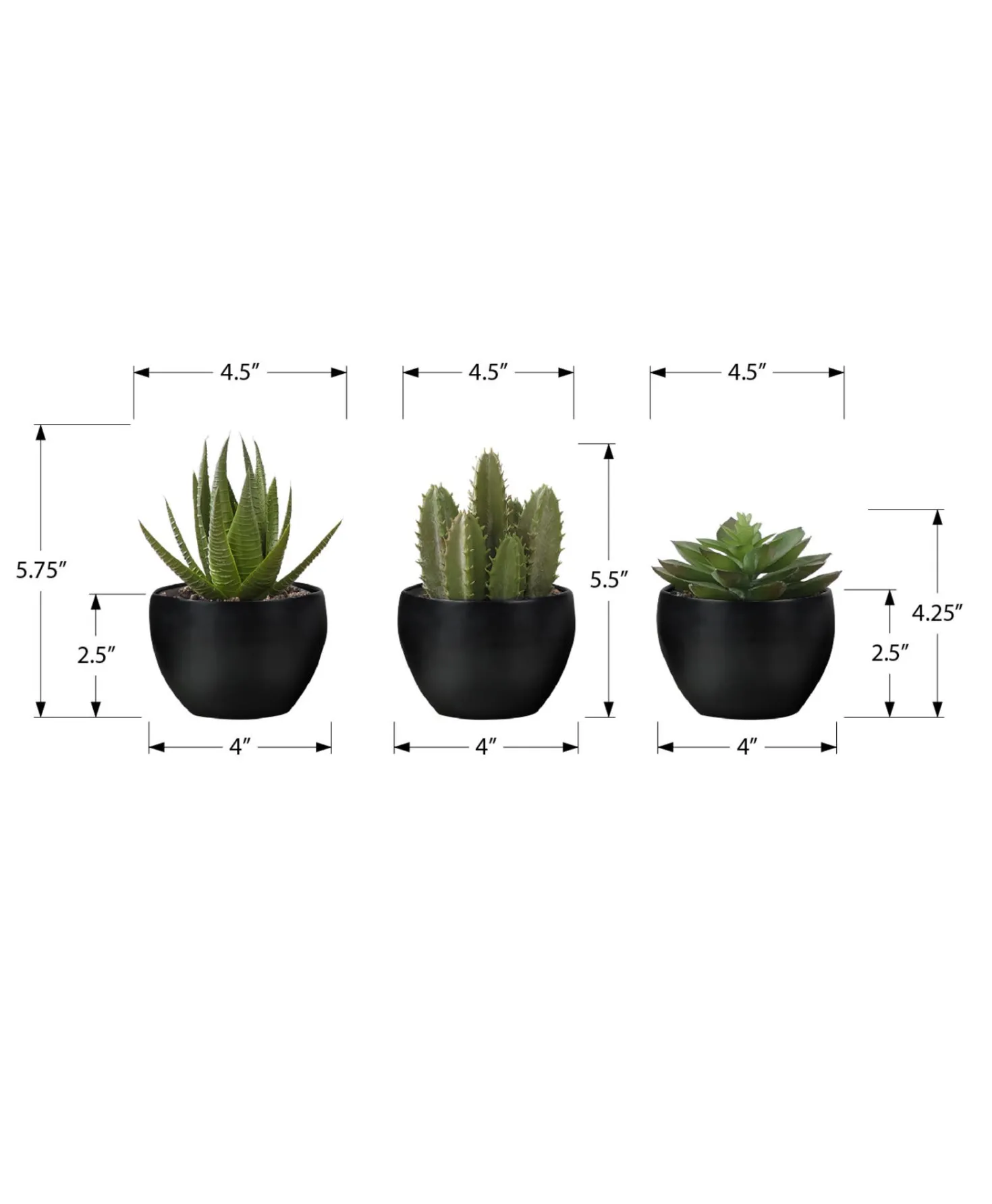 Plante artificielle 6" (boîte de 3)