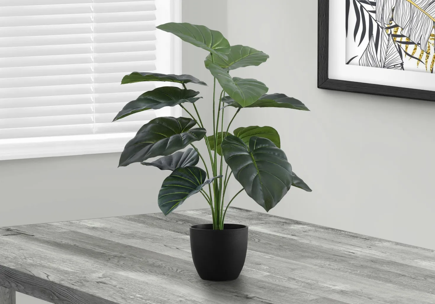 Plante artificielle - 24" h, alocasia intérieur pot 5"
