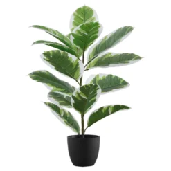 Plante artificielle - 27"H, caoutchouc intérieur pot 5"