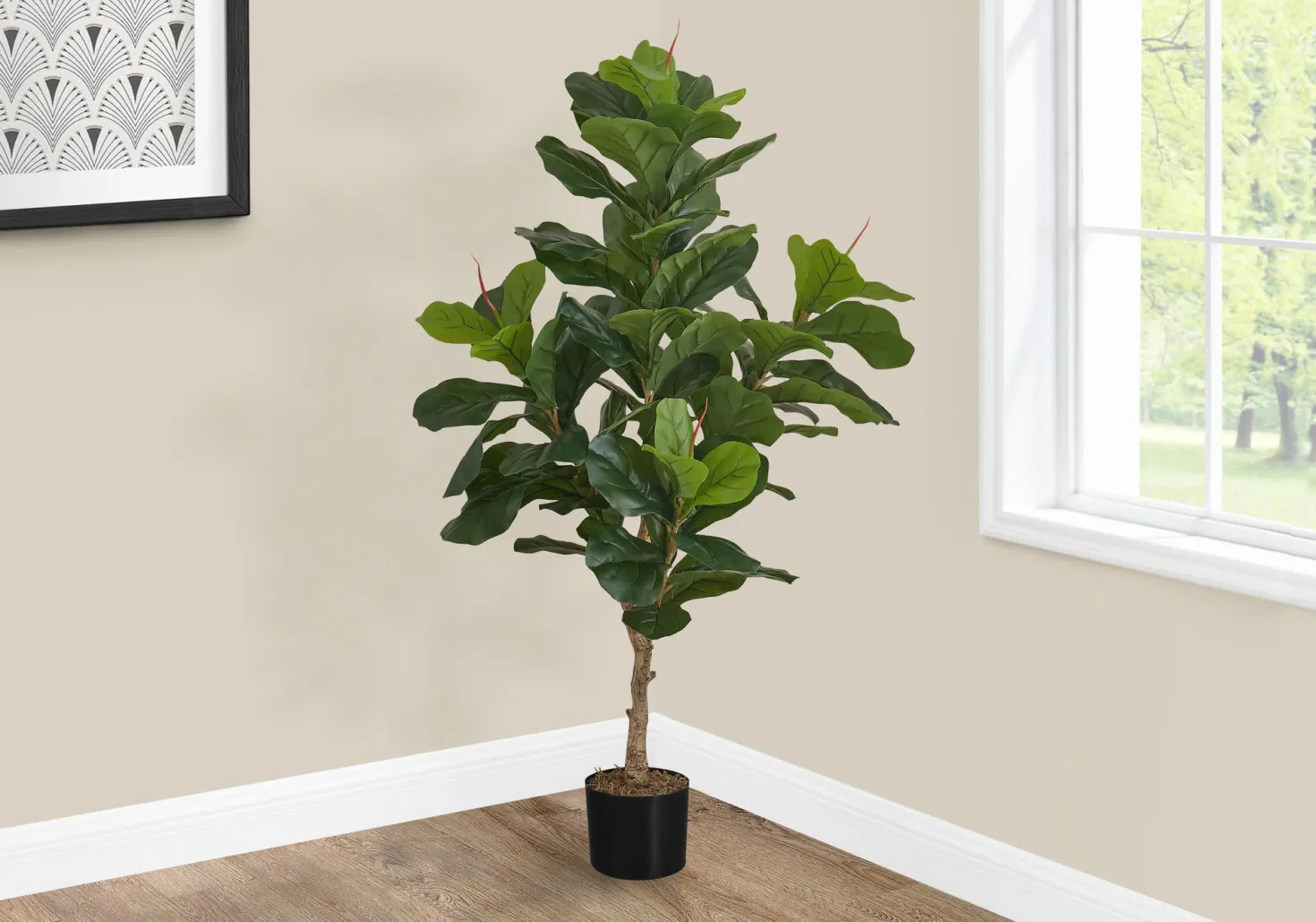 Plante artificielle - 47"H, fiddle intérieur pot 5"