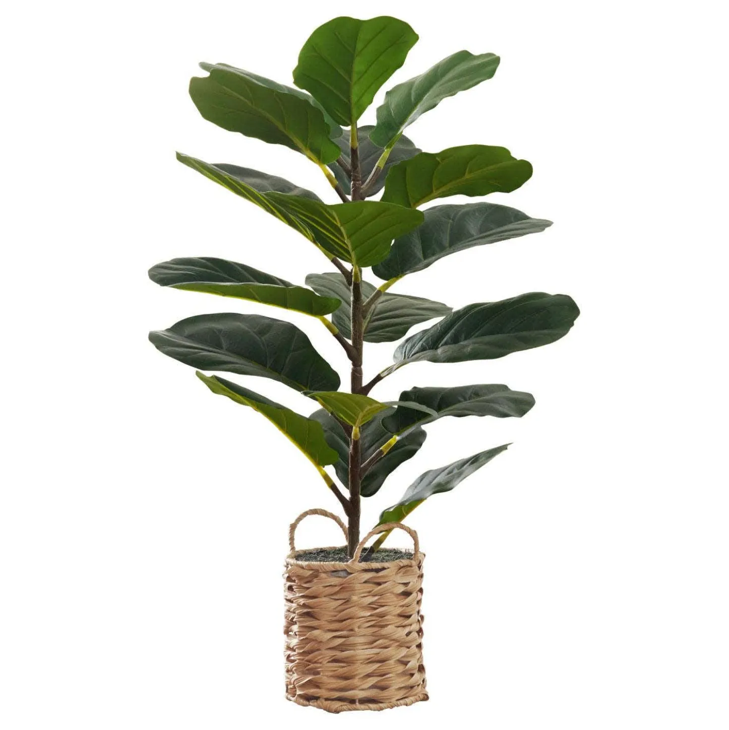 Plante artificielle - 28"H/figuier intérieur/pot tisse 8"