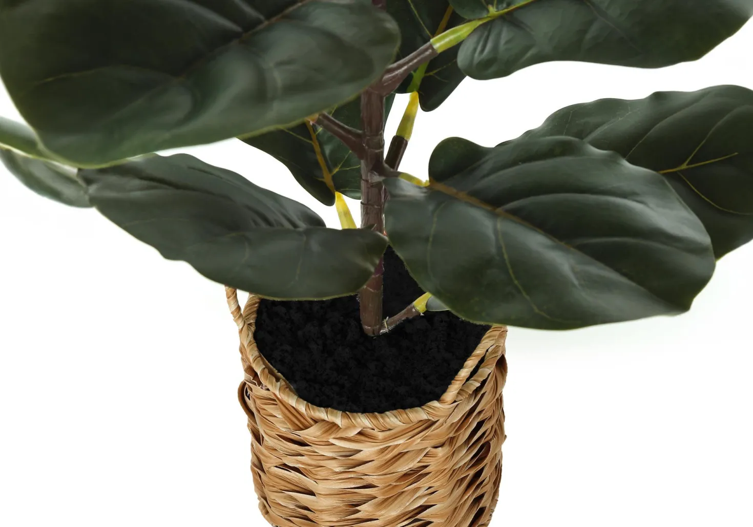 Plante artificielle - 28"H/figuier intérieur/pot tisse 8"
