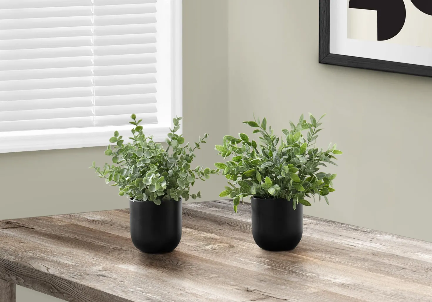 Plante artificielle - 2mcx, 11"H eucalyptus/gazon pot 5"