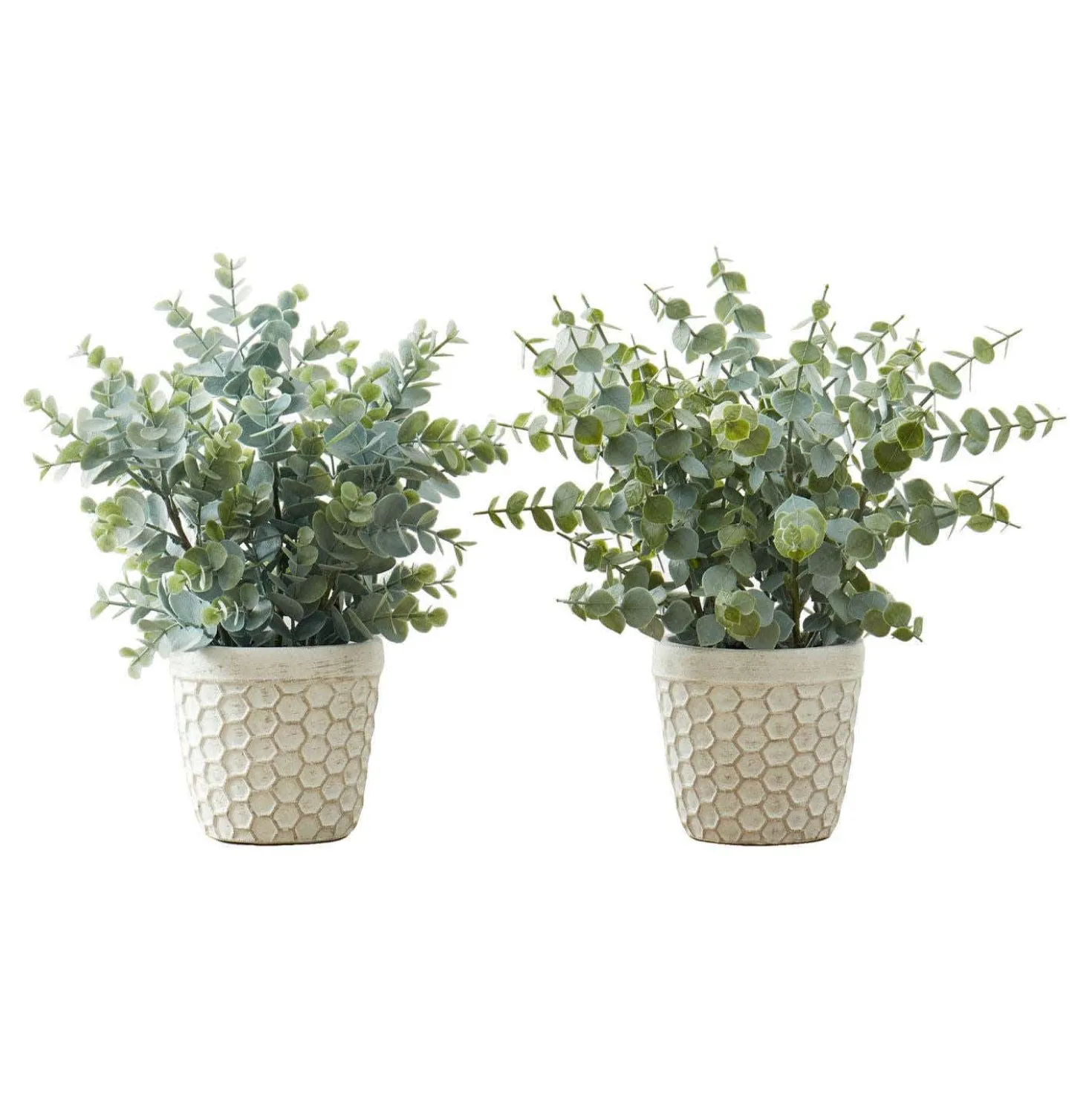 Plante artificielle - 2mcx, 13"H eucalyptus/gazon pot 4"