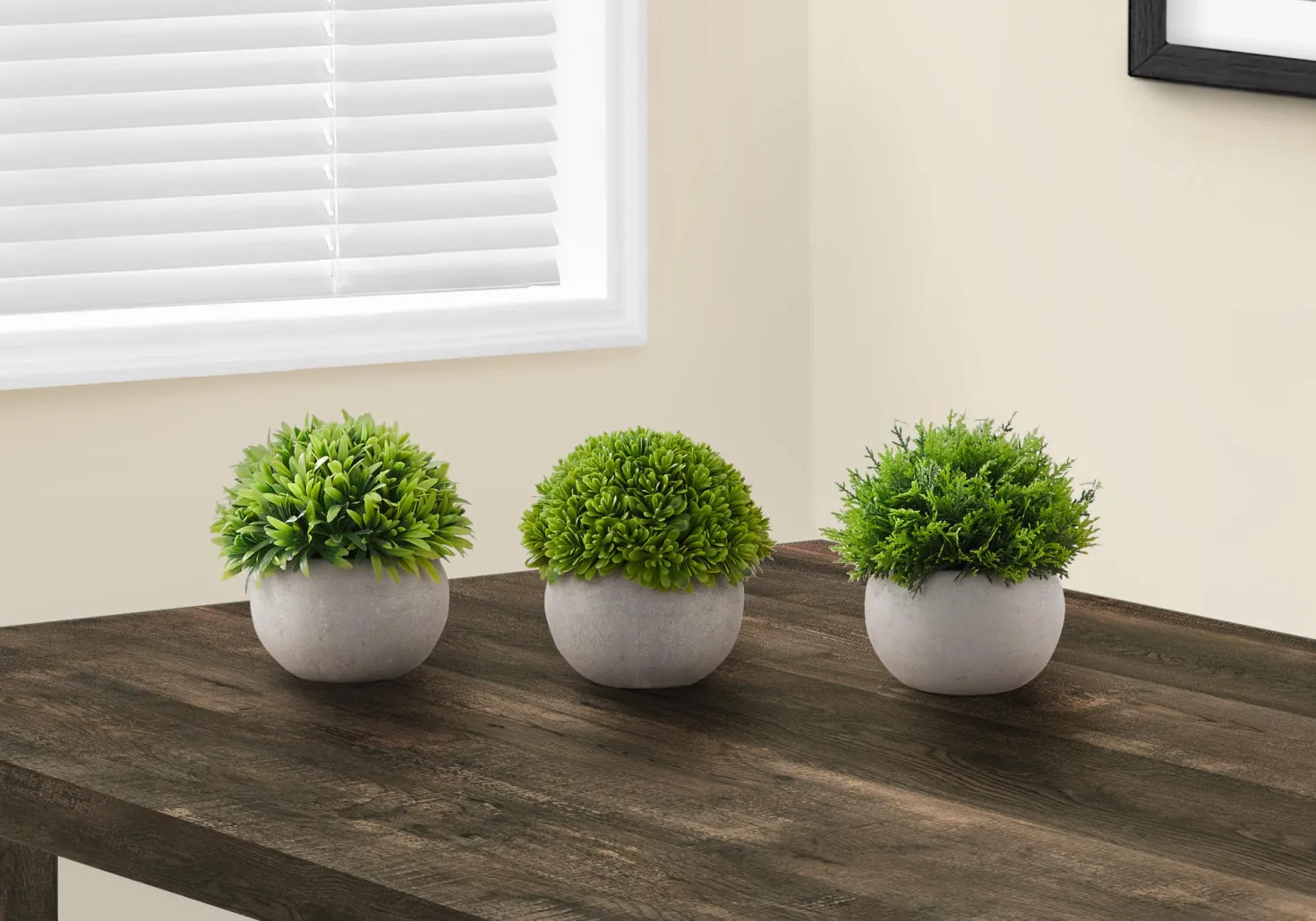 Plante artificielle - 3mcx, 5"H gazon pot gris 3"