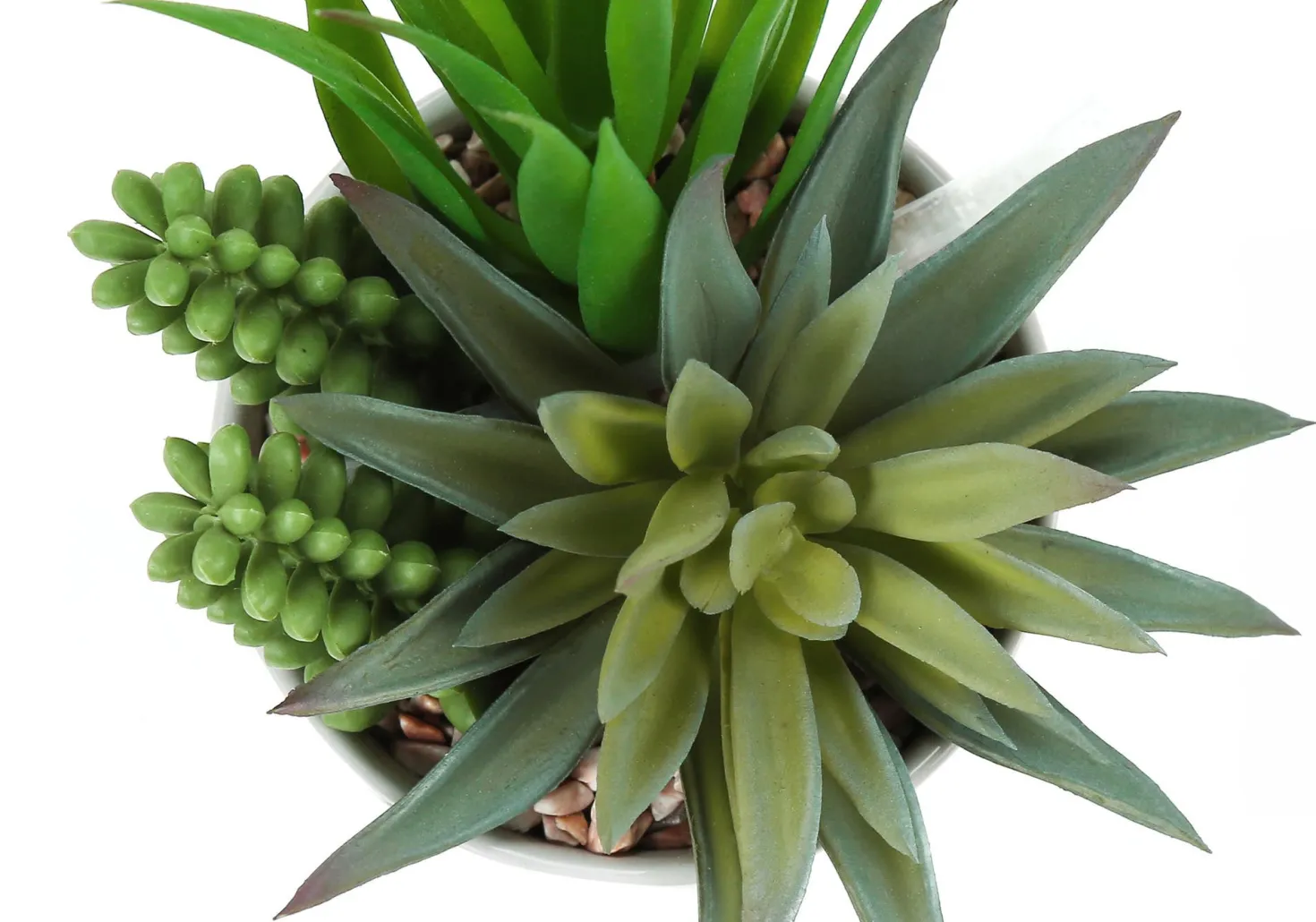 Plante artificielle - 2mcx/7"H succulent pot ceramique 3"