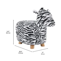 Pouf en forme de zèbre