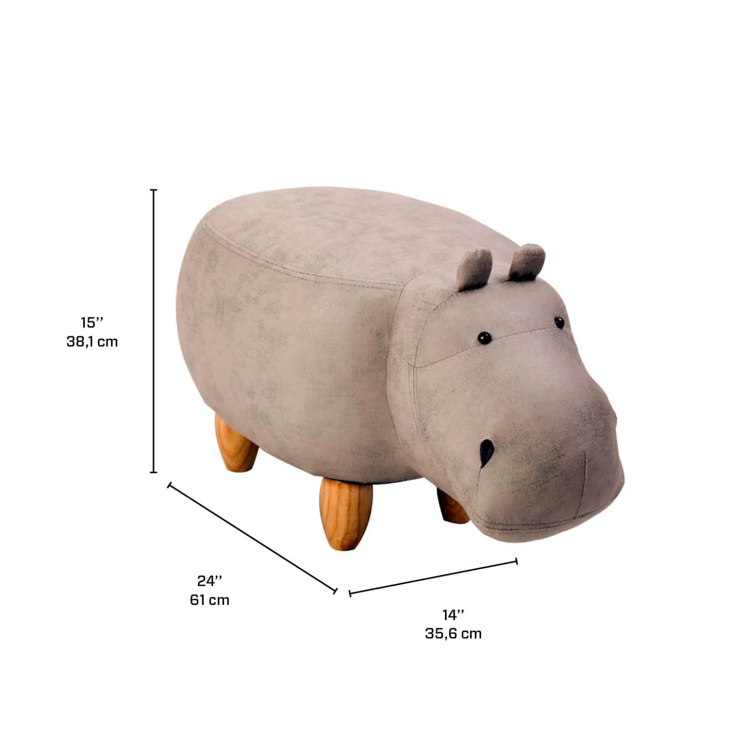 Pouf en forme d'hippopotame