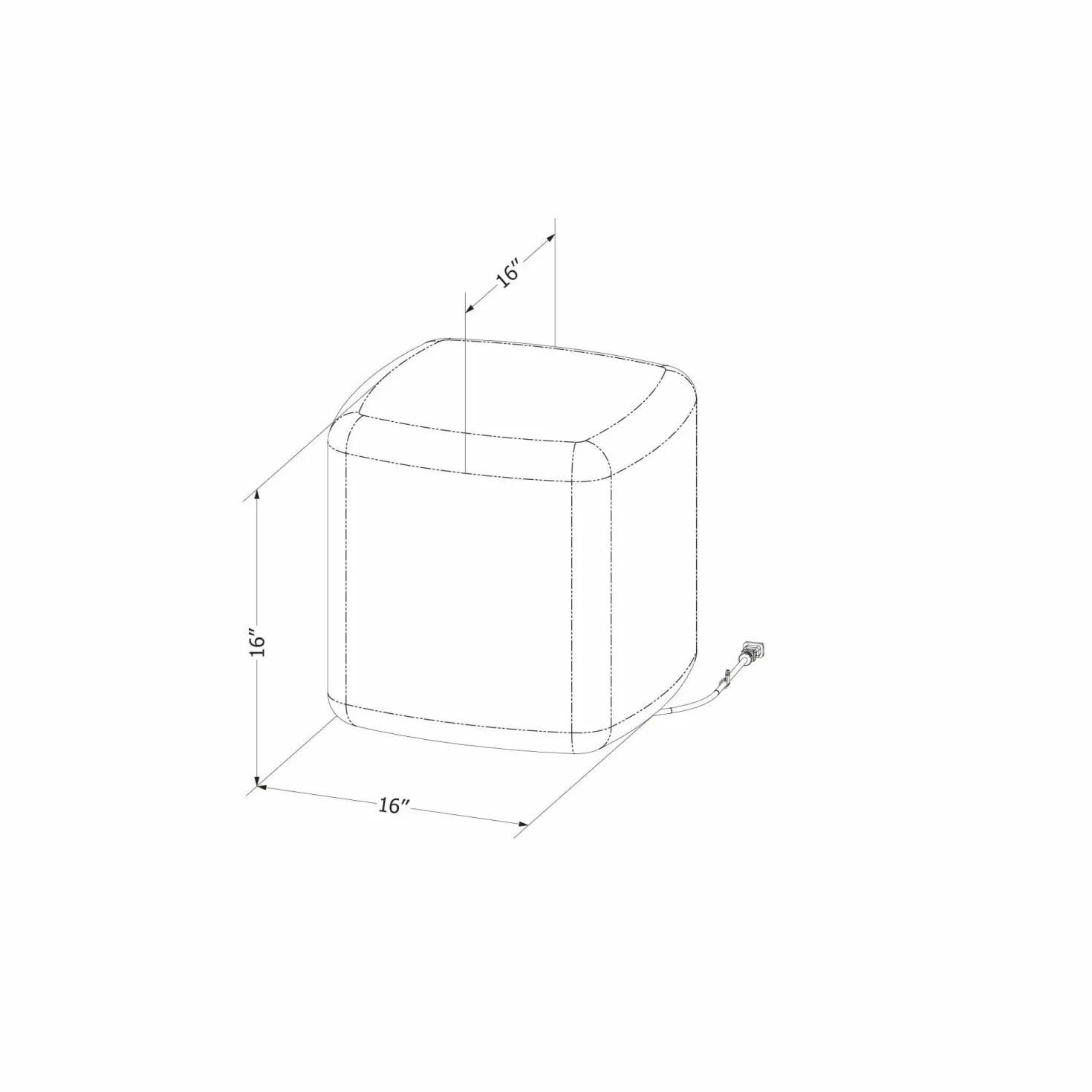 Pouf lumineux blanc - South Shore