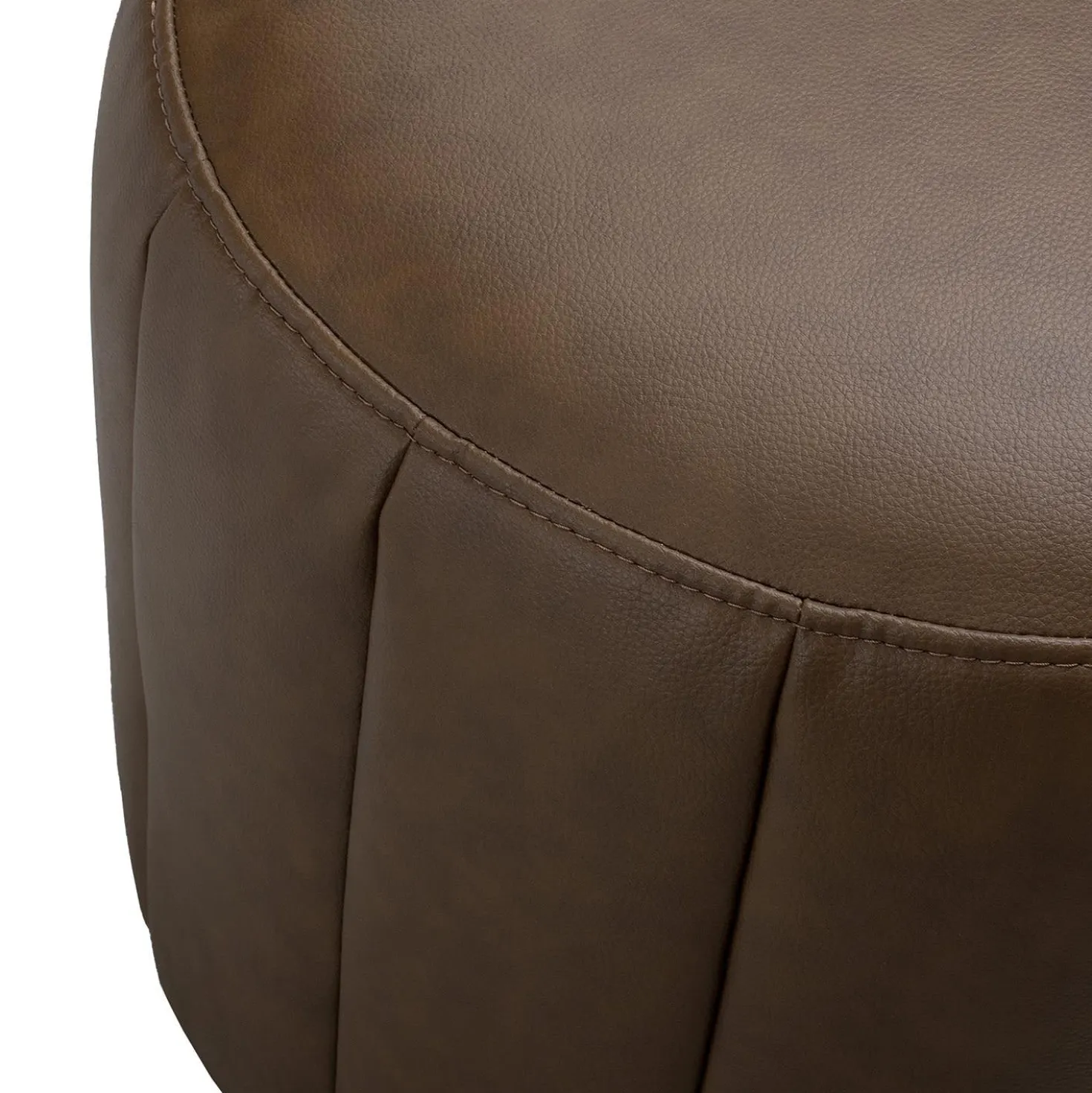 Pouf rond - brun