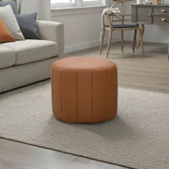 Pouf rond - tan