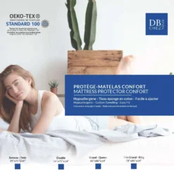 Protège-matelas hypoallergène double