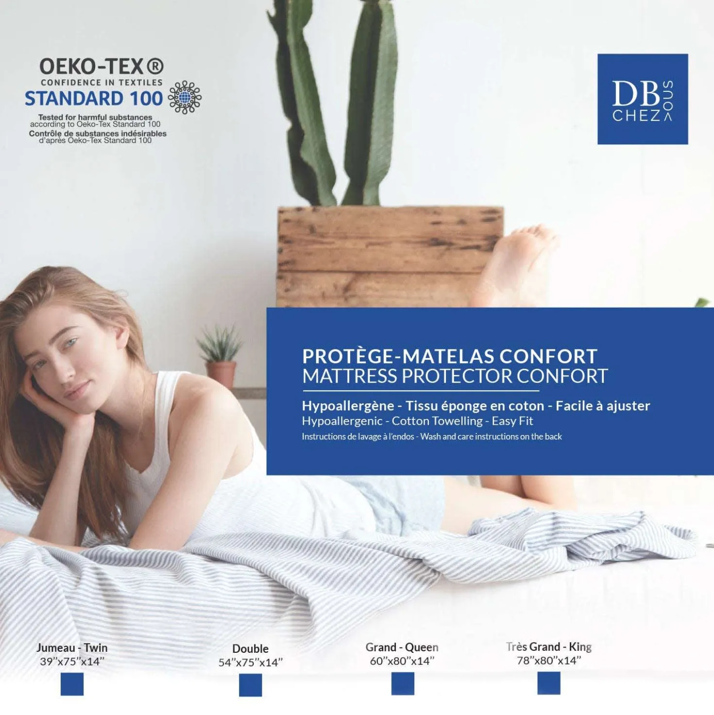 Protège-matelas hypoallergène simple