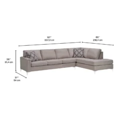 Sectionnel avec chaise longue à droite