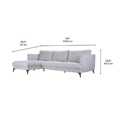 Sectionnel avec chaise longue à gauche