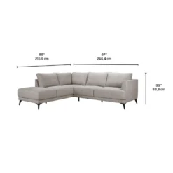 Sectionnel avec chaise longue à gauche