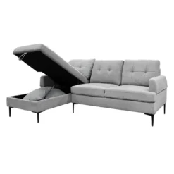 Sectionnel avec chaise longue à gauche et rangement