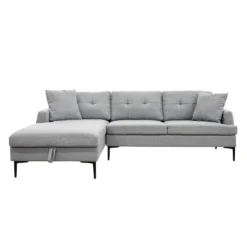 Sectionnel avec chaise longue à gauche et rangement