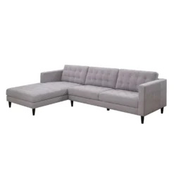 Sectionnel avec chaise longue à gauche - gris