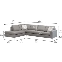 Sectionnel avec chaise longue à gauche