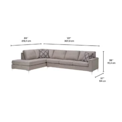 Sectionnel avec chaise longue à gauche
