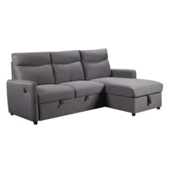 Sectionnel convertible réversible avec prises USB