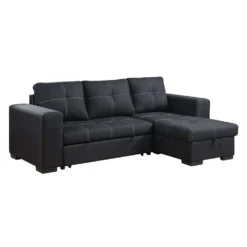 Sectionnel convertible réversible avec rangement