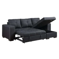 Sectionnel convertible réversible avec rangement