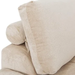 Sectionnel de style guimauve avec chaise longue à gauche - crème