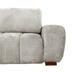 Sectionnel de style guimauve avec chaise longue à gauche - gris