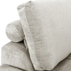 Sectionnel de style guimauve avec chaise longue à gauche - gris