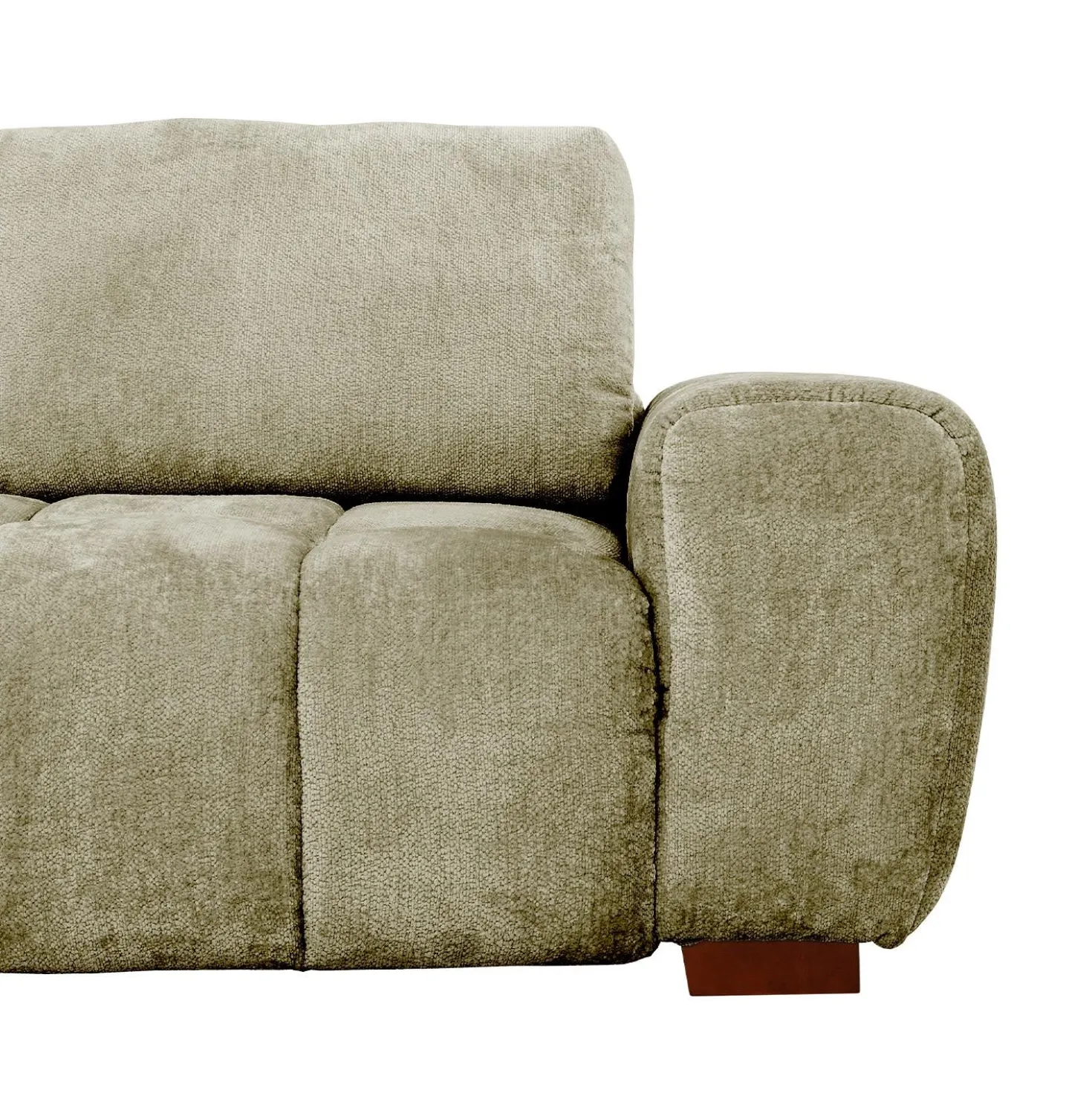 Sectionnel de style guimauve avec chaise longue à gauche - sauge