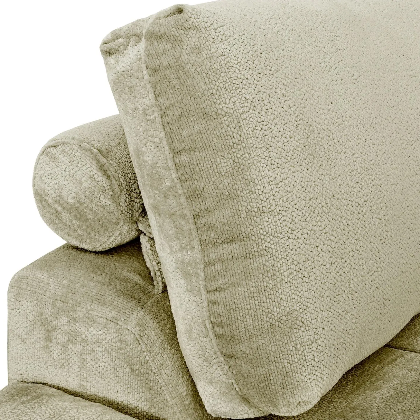 Sectionnel de style guimauve avec chaise longue à gauche - sauge